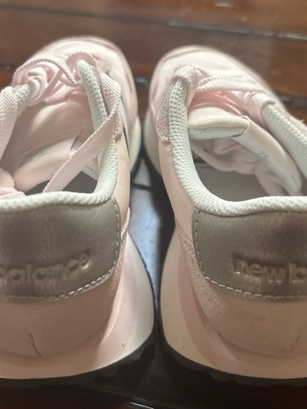 New Balance Pink and White Women's Athletic Sneakers
